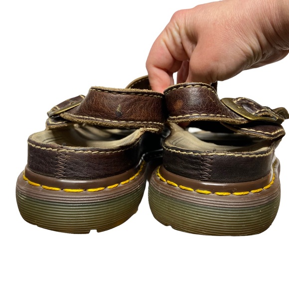 DR MARTENS 8092 Vintage Leather Fisherman Sandals Brown Chunky Sole Size 10 - Picture 7 of 10